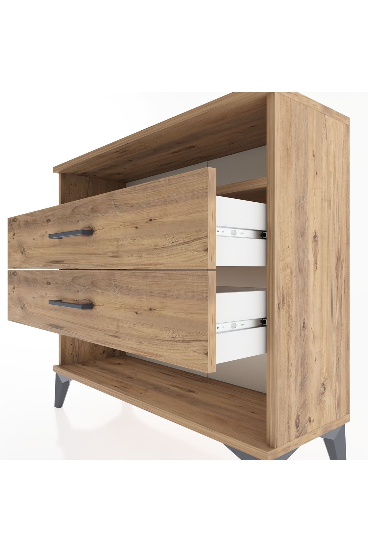 Arges Şifonyer Tek Raflı 2 Çekmeceli 88x30x80 - S03M006V9A