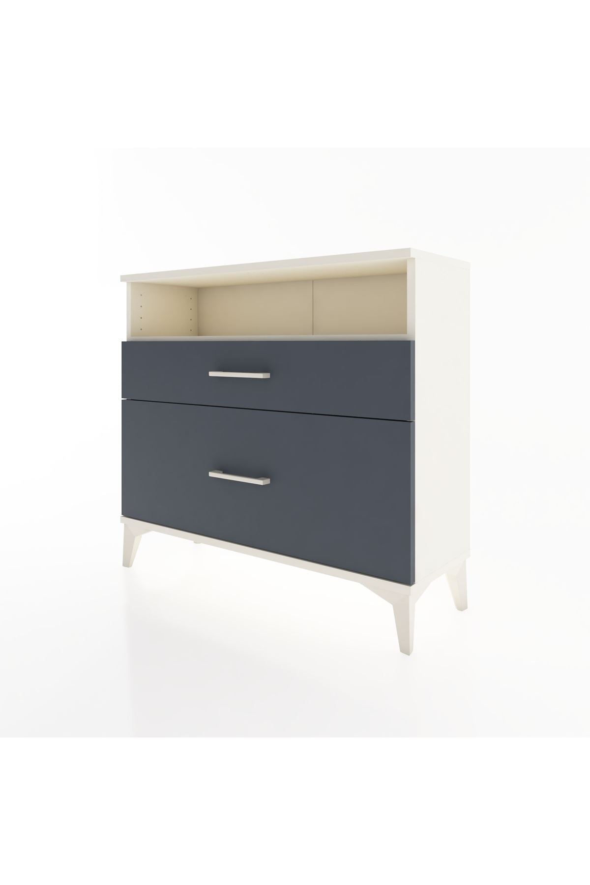 Arges Şifonyer Tek Raflı 2 Çekmeceli 88x30x80 - S03M011V2A