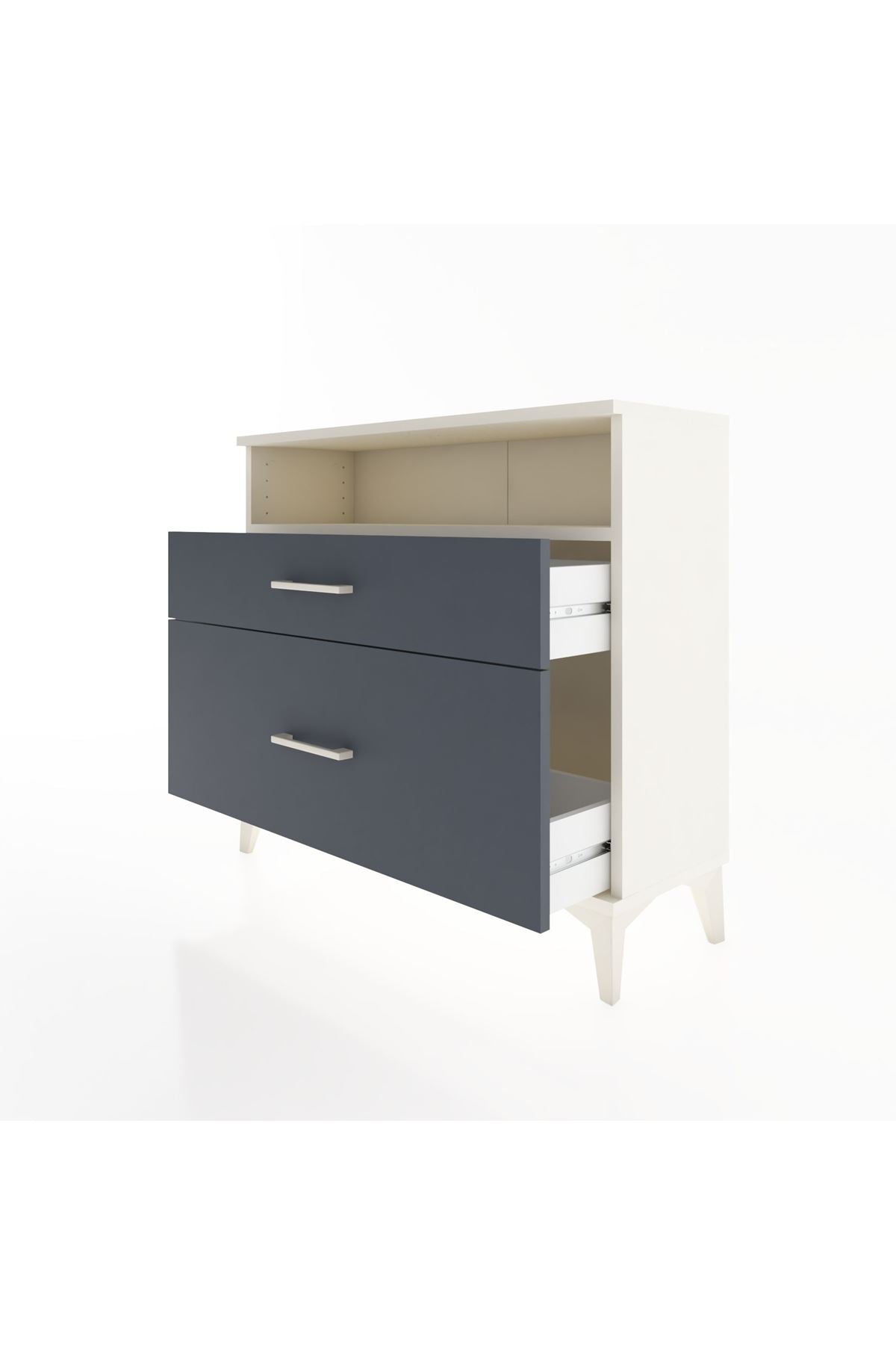 Arges Şifonyer Tek Raflı 2 Çekmeceli 88x30x80 - S03M011V2A