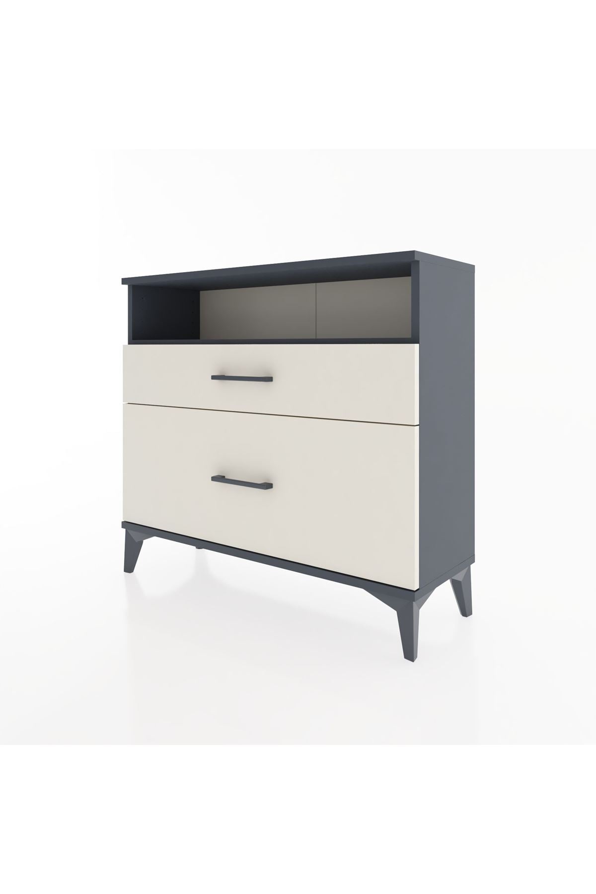 Arges Şifonyer Tek Raflı 2 Çekmeceli 88x30x80 - S03M011V4A