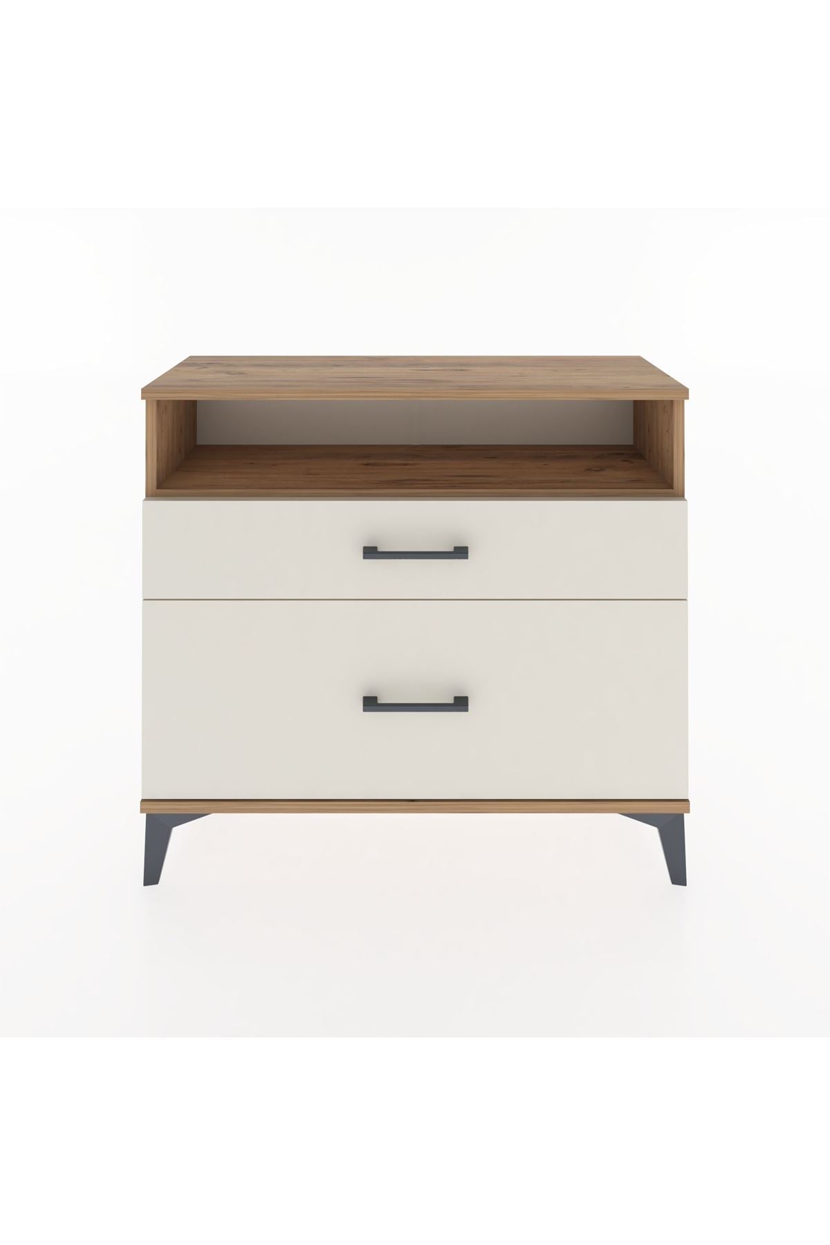Arges Şifonyer Tek Raflı 2 Çekmeceli 88x30x80 - S03M011V7A