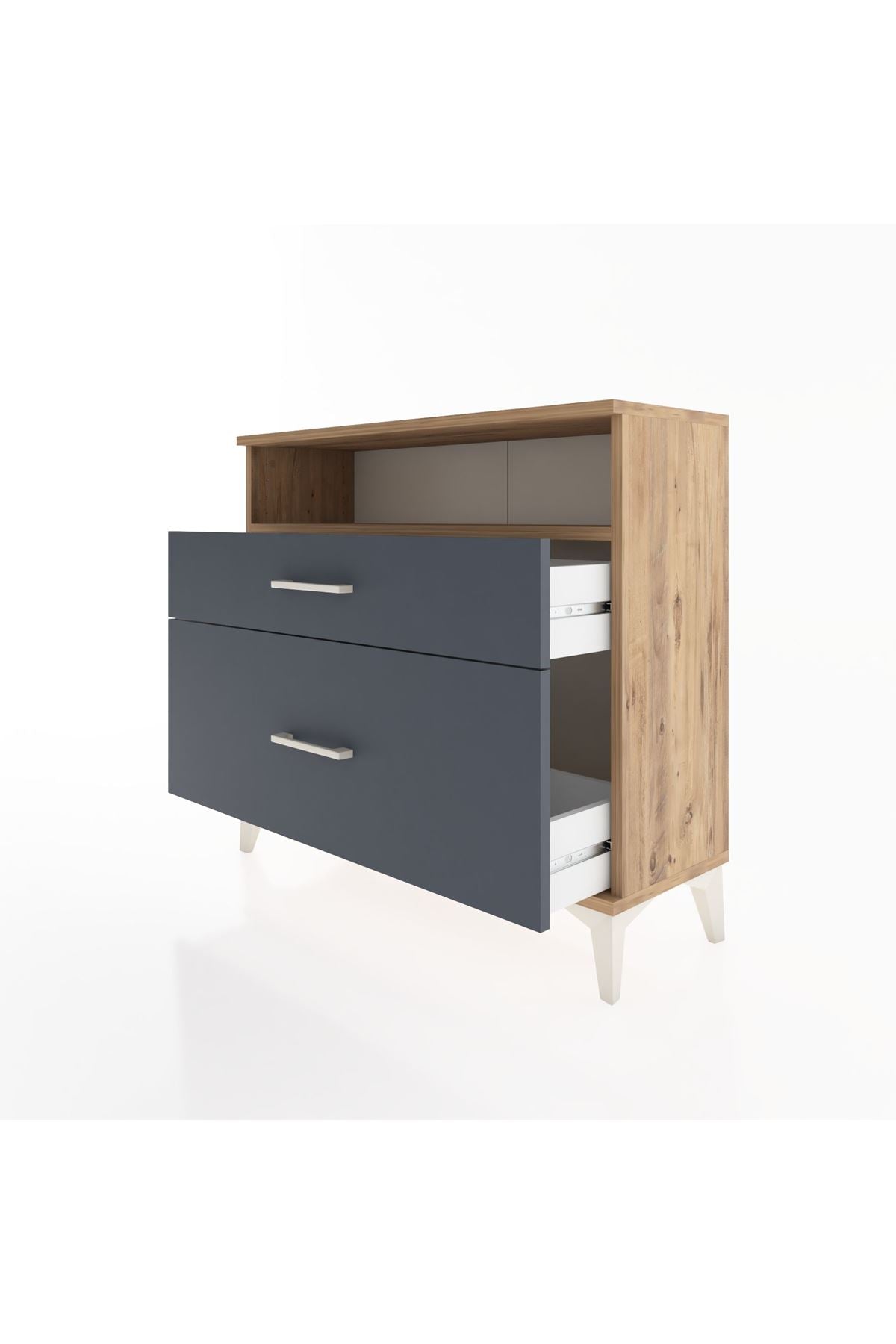 Arges Şifonyer Tek Raflı 2 Çekmeceli 88x30x80 - S03M011V8A