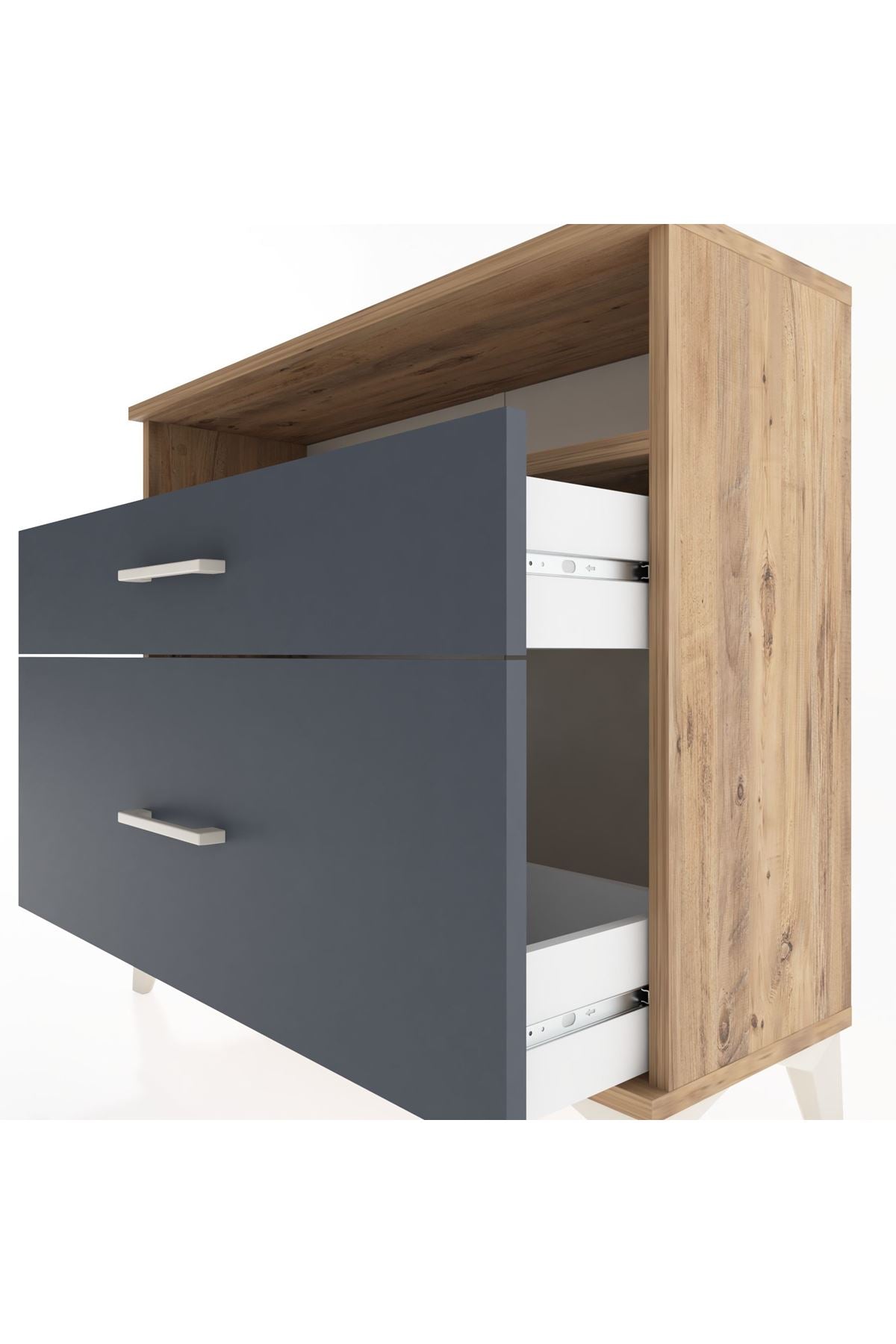 Arges Şifonyer Tek Raflı 2 Çekmeceli 88x30x80 - S03M011V8A