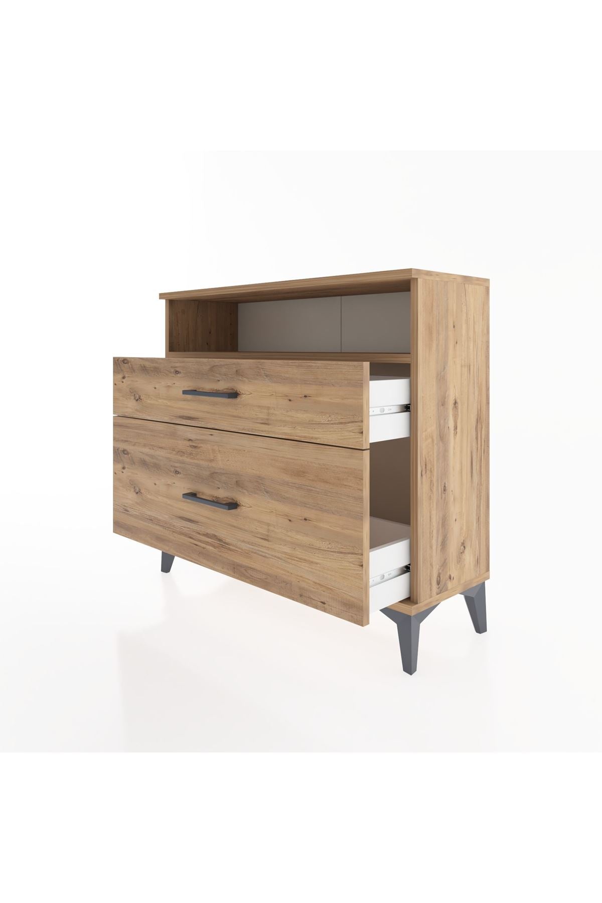 Arges Şifonyer Tek Raflı 2 Çekmeceli 88x30x80 - S03M011V9A