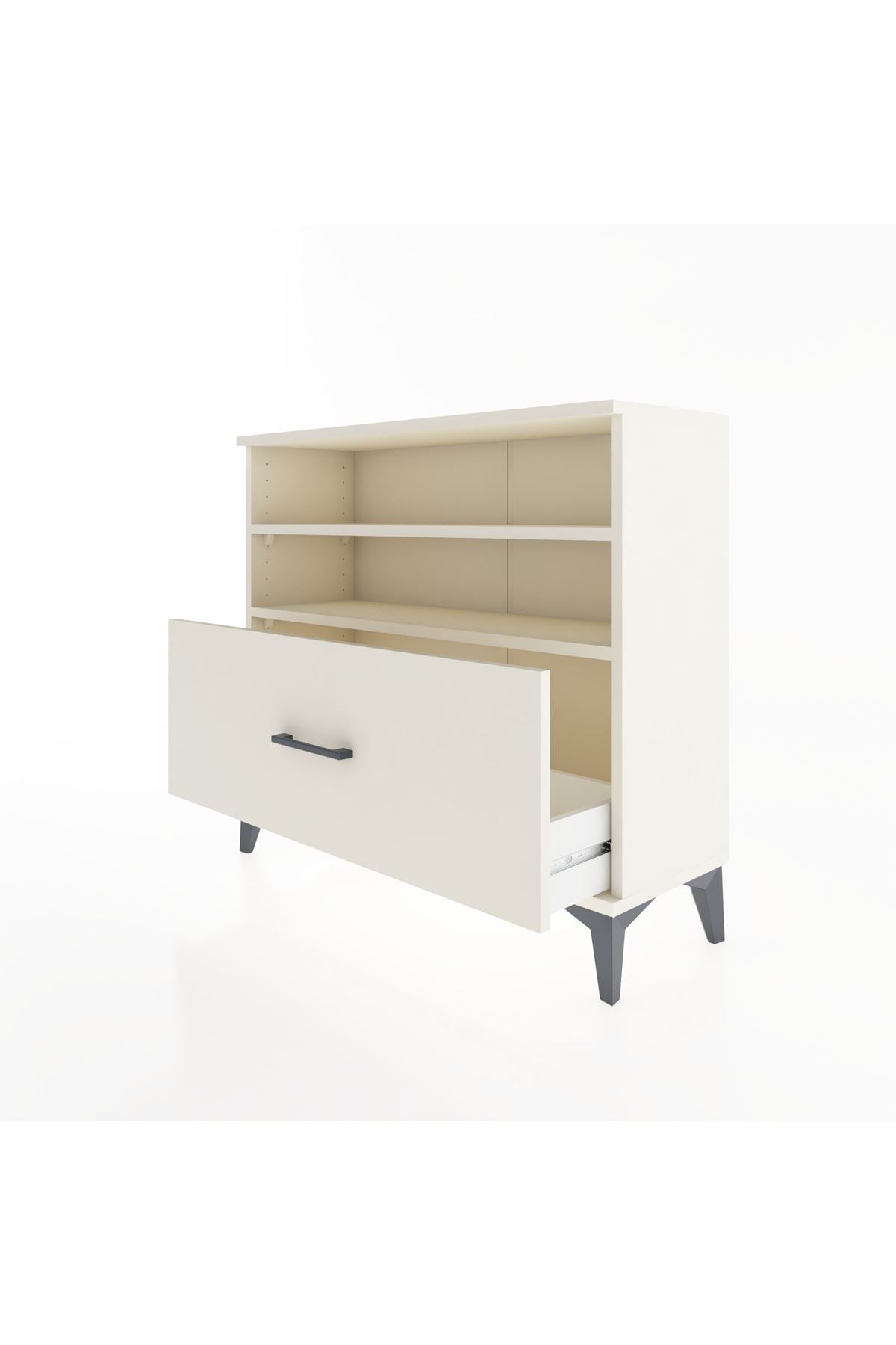 Arges Şifonyer 2 Raflı Tek Çekmeceli 88x30x80 - S03M013V1A