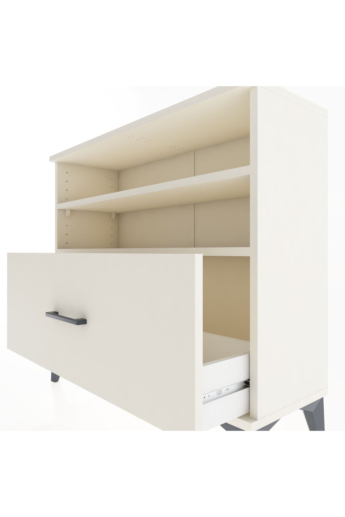 Arges Şifonyer 2 Raflı Tek Çekmeceli 88x30x80 - S03M013V1A