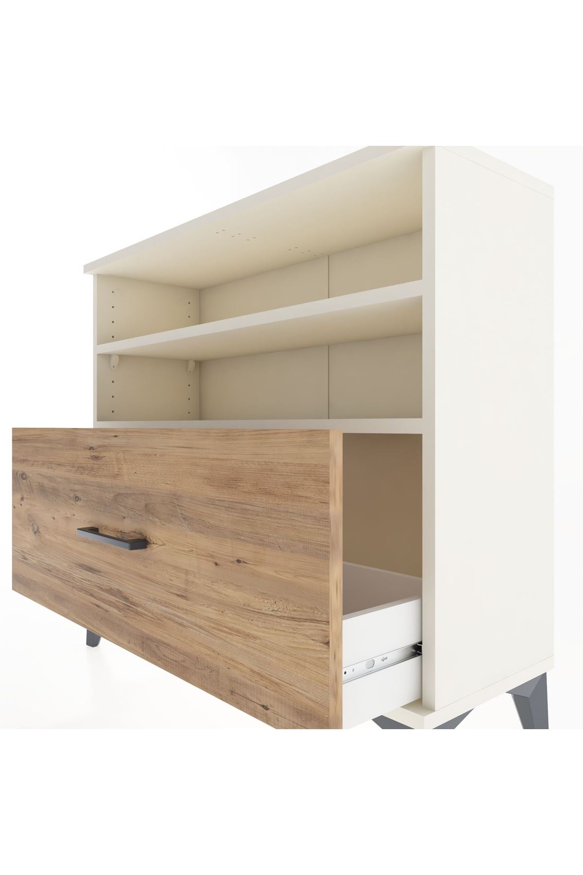 Arges Şifonyer 2 Raflı Tek Çekmeceli 88x30x80 - S03M013V3A
