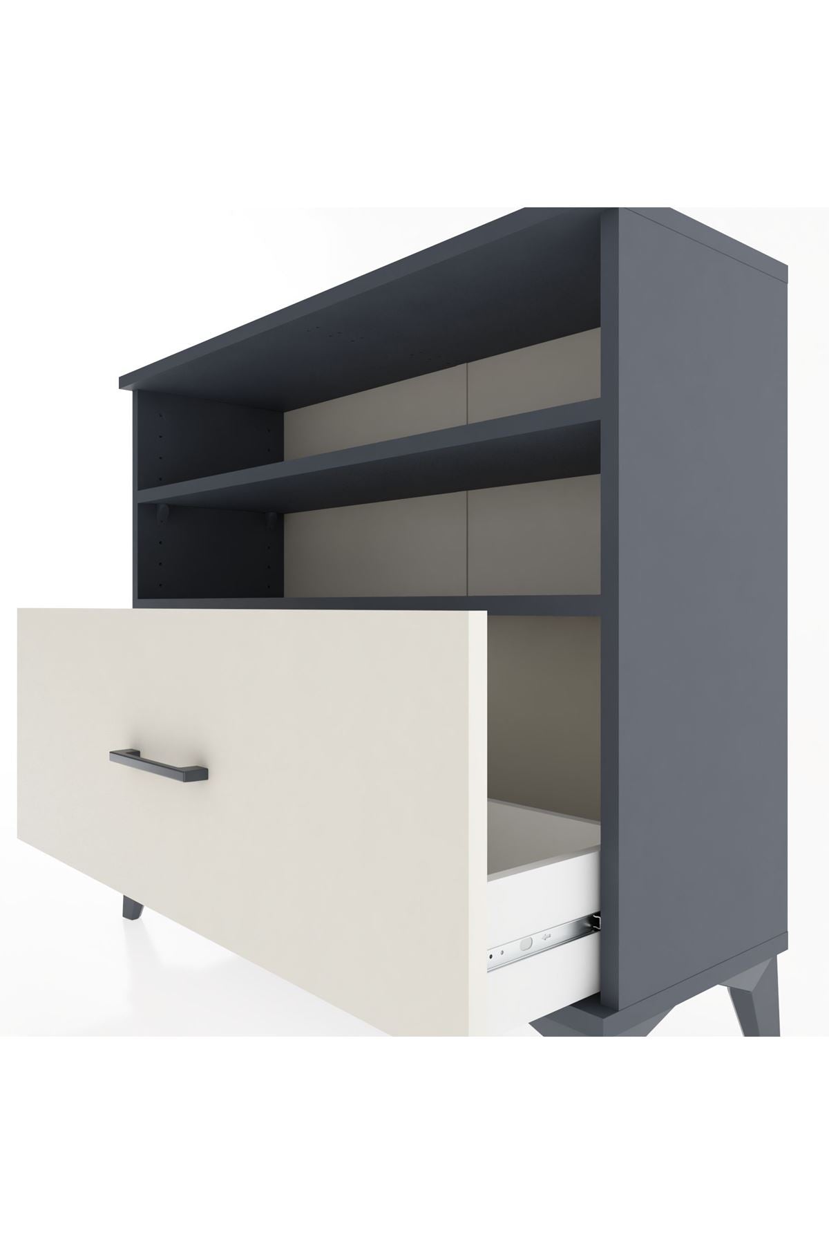 Arges Şifonyer 2 Raflı Tek Çekmeceli 88x30x80 - S03M013V4A