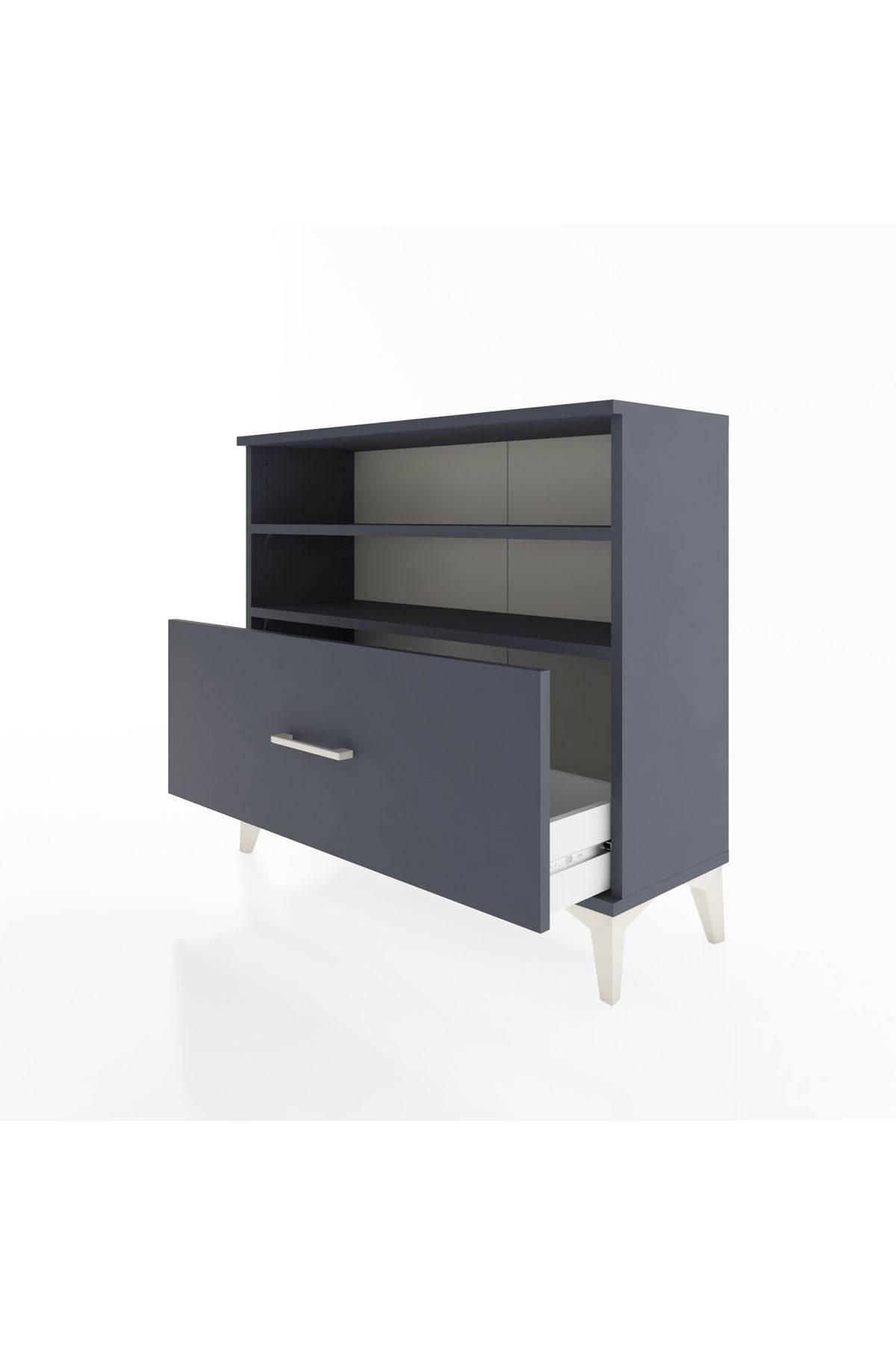 Arges Şifonyer 2 Raflı Tek Çekmeceli 88x30x80 - S03M013V5A