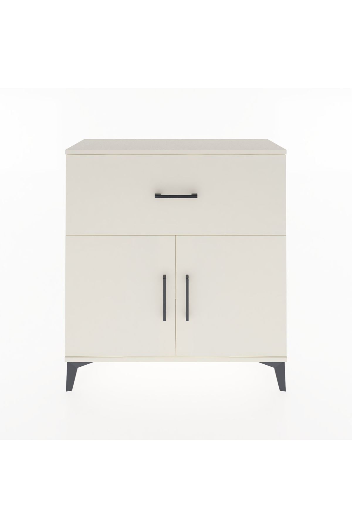 Arges Şifonyer Tek Raflı Tek Çekmeceli 2 Kapaklı 88x30x96 - S04M068V1A