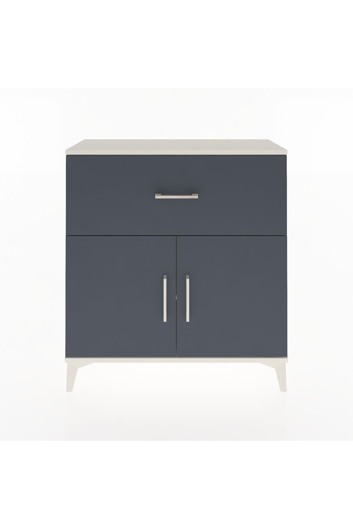 Arges Şifonyer Tek Raflı Tek Çekmeceli 2 Kapaklı 88x30x96 - S04M068V2A