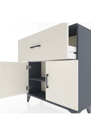 Arges Şifonyer Tek Raflı Tek Çekmeceli 2 Kapaklı 88x30x96 - S04M068V4A