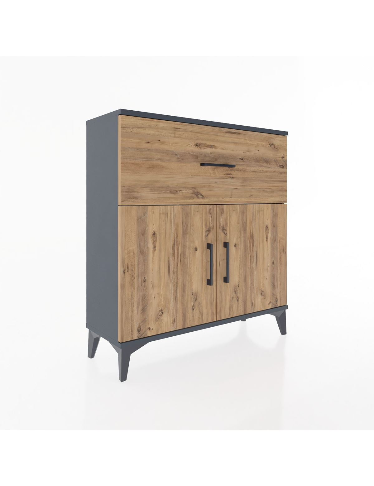 Arges Şifonyer Tek Raflı Tek Çekmeceli 2 Kapaklı 88x30x96 - S04M068V6A