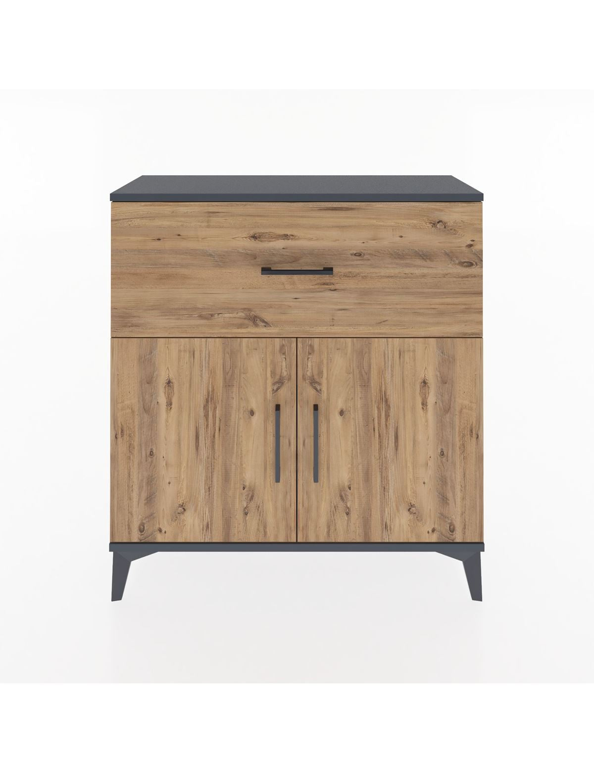 Arges Şifonyer Tek Raflı Tek Çekmeceli 2 Kapaklı 88x30x96 - S04M068V6A