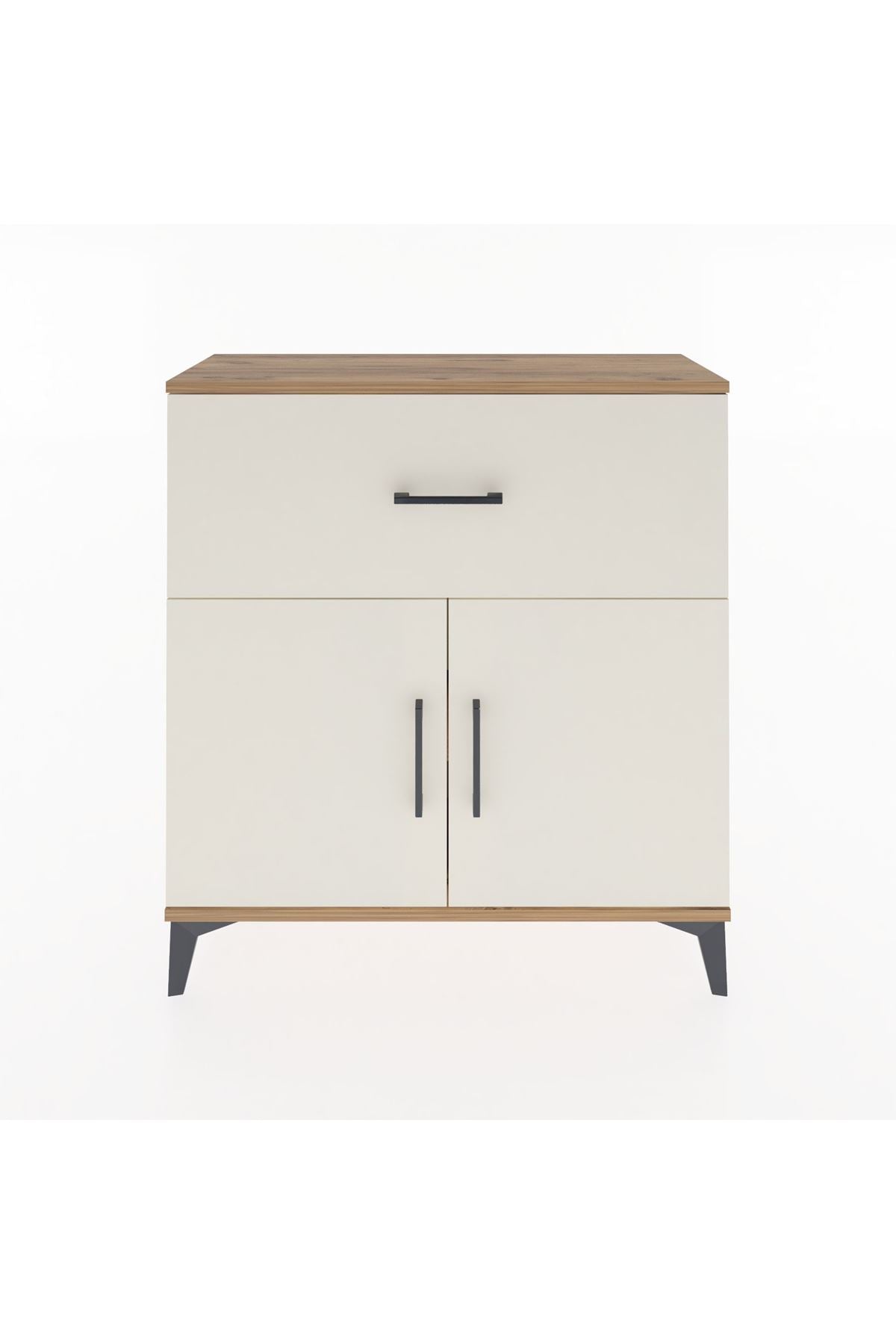 Arges Şifonyer Tek Raflı Tek Çekmeceli 2 Kapaklı 88x30x96 - S04M068V7A