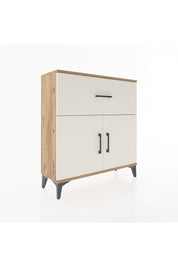 Arges Şifonyer Tek Raflı Tek Çekmeceli 2 Kapaklı 88x30x96 - S04M068V7A
