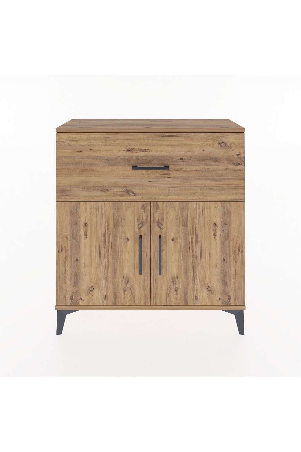 Arges Şifonyer Tek Raflı Tek Çekmeceli 2 Kapaklı 88x30x96 - S04M068V9A