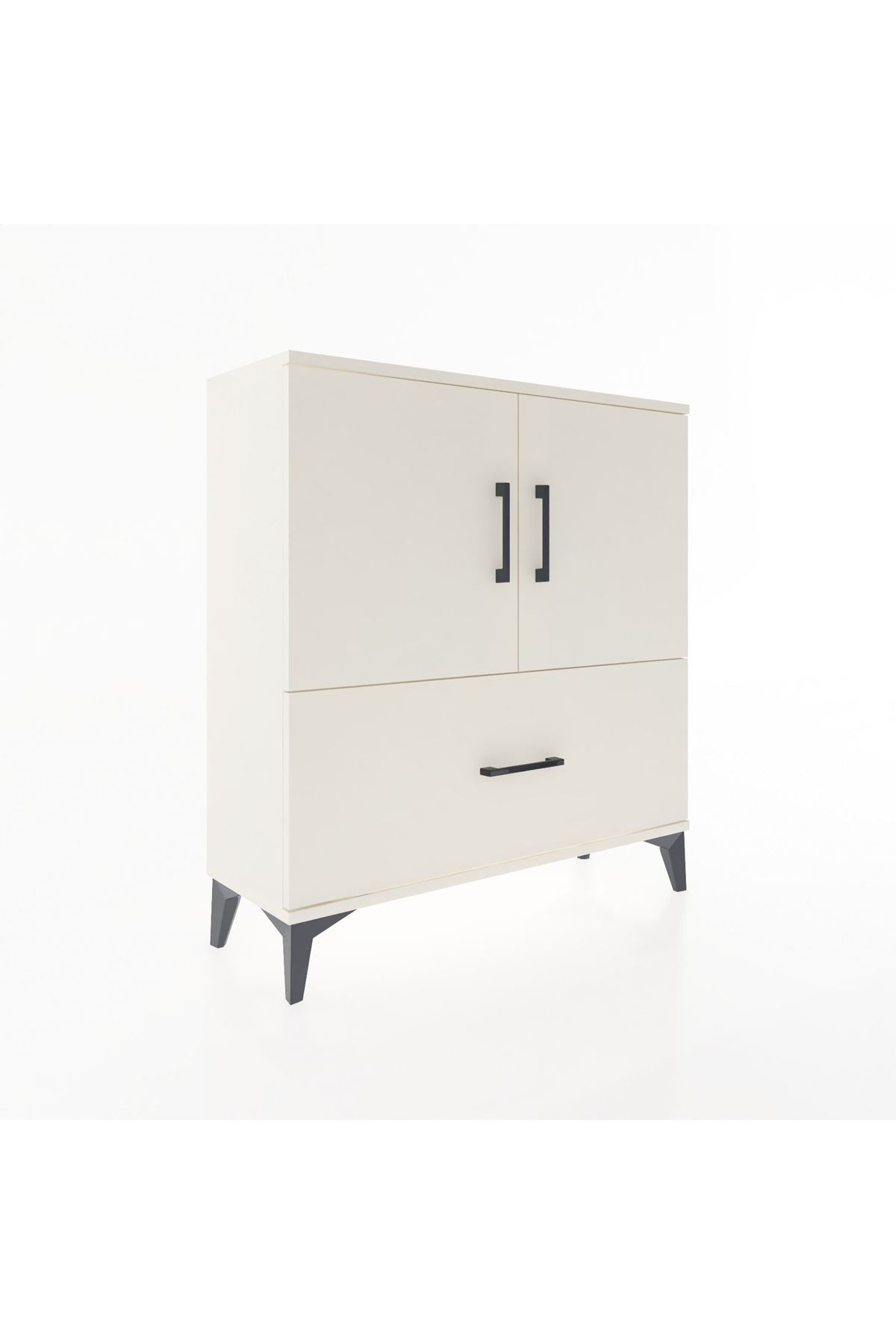 Arges Şifonyer 2 Raflı Tek Çekmeceli 2 Kapaklı 88x30x96 - S04M069V1A