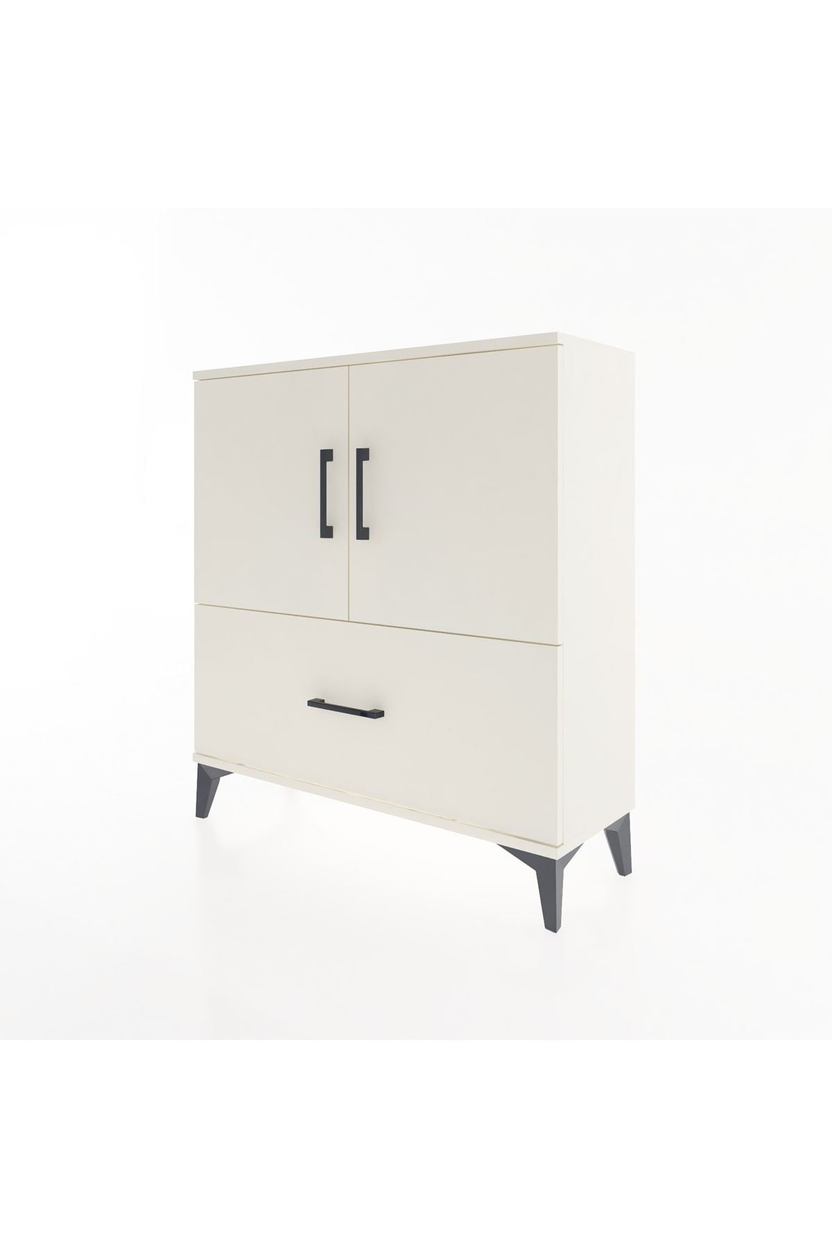 Arges Şifonyer 2 Raflı Tek Çekmeceli 2 Kapaklı 88x30x96 - S04M069V1A