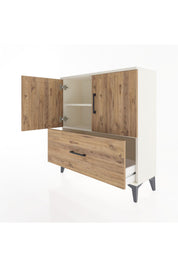 Arges Şifonyer 2 Raflı Tek Çekmeceli 2 Kapaklı 88x30x96 - S04M069V3A