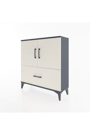 Arges Şifonyer 2 Raflı Tek Çekmeceli 2 Kapaklı 88x30x96 - S04M069V4A