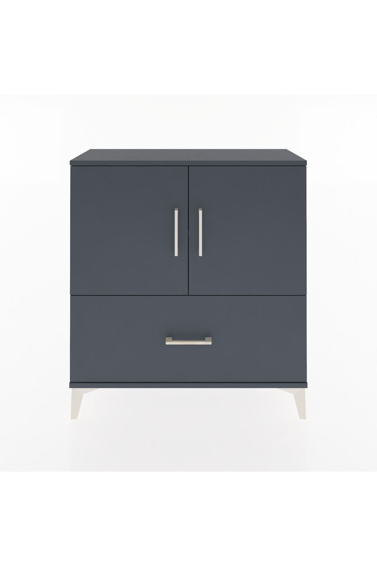 Arges Şifonyer 2 Raflı Tek Çekmeceli 2 Kapaklı 88x30x96 - S04M069V5A