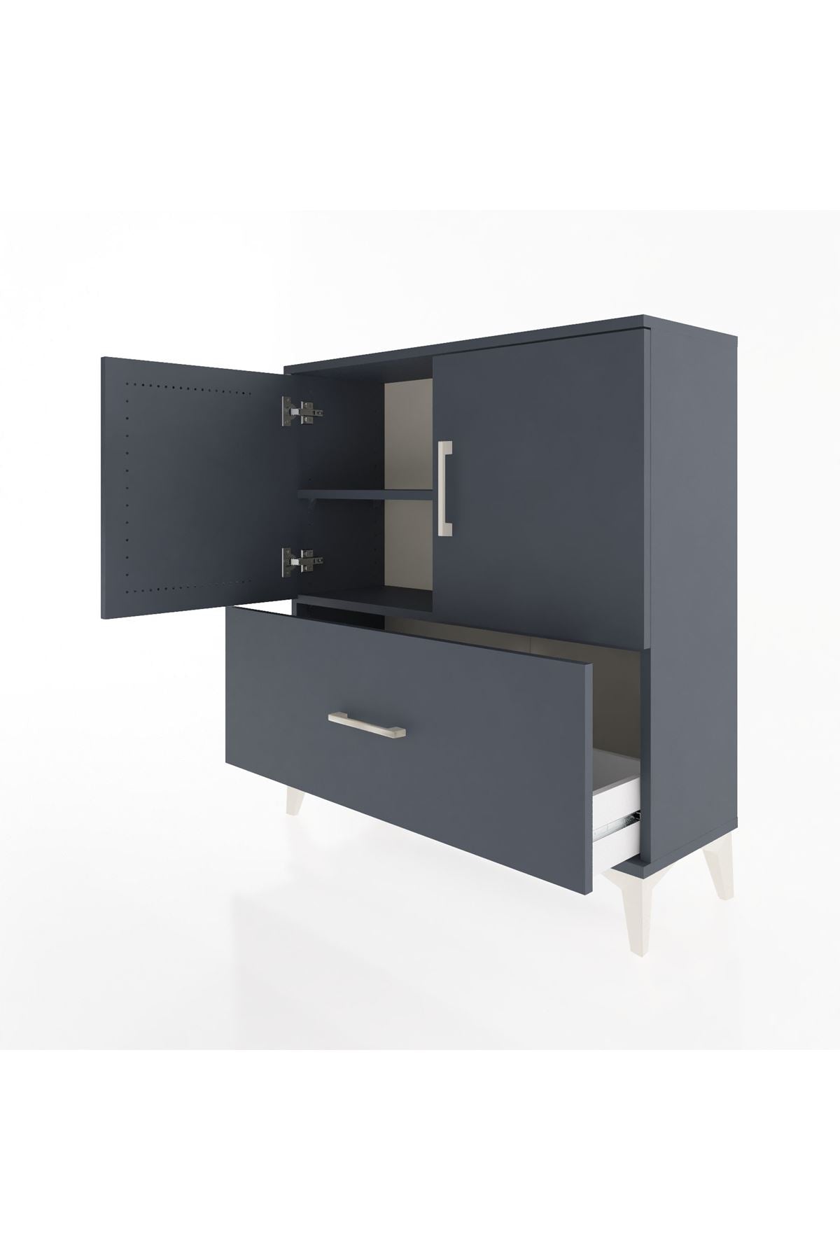 Arges Şifonyer 2 Raflı Tek Çekmeceli 2 Kapaklı 88x30x96 - S04M069V5A