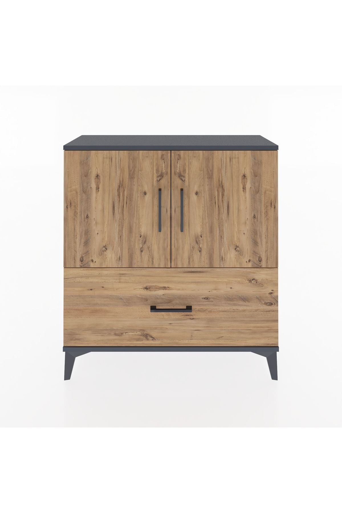 Arges Şifonyer 2 Raflı Tek Çekmeceli 2 Kapaklı 88x30x96 - S04M069V6A