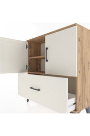 Arges Şifonyer 2 Raflı Tek Çekmeceli 2 Kapaklı 88x30x96 - S04M069V7A