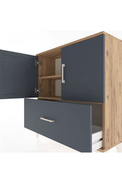Arges Şifonyer 2 Raflı Tek Çekmeceli 2 Kapaklı 88x30x96 - S04M069V8A