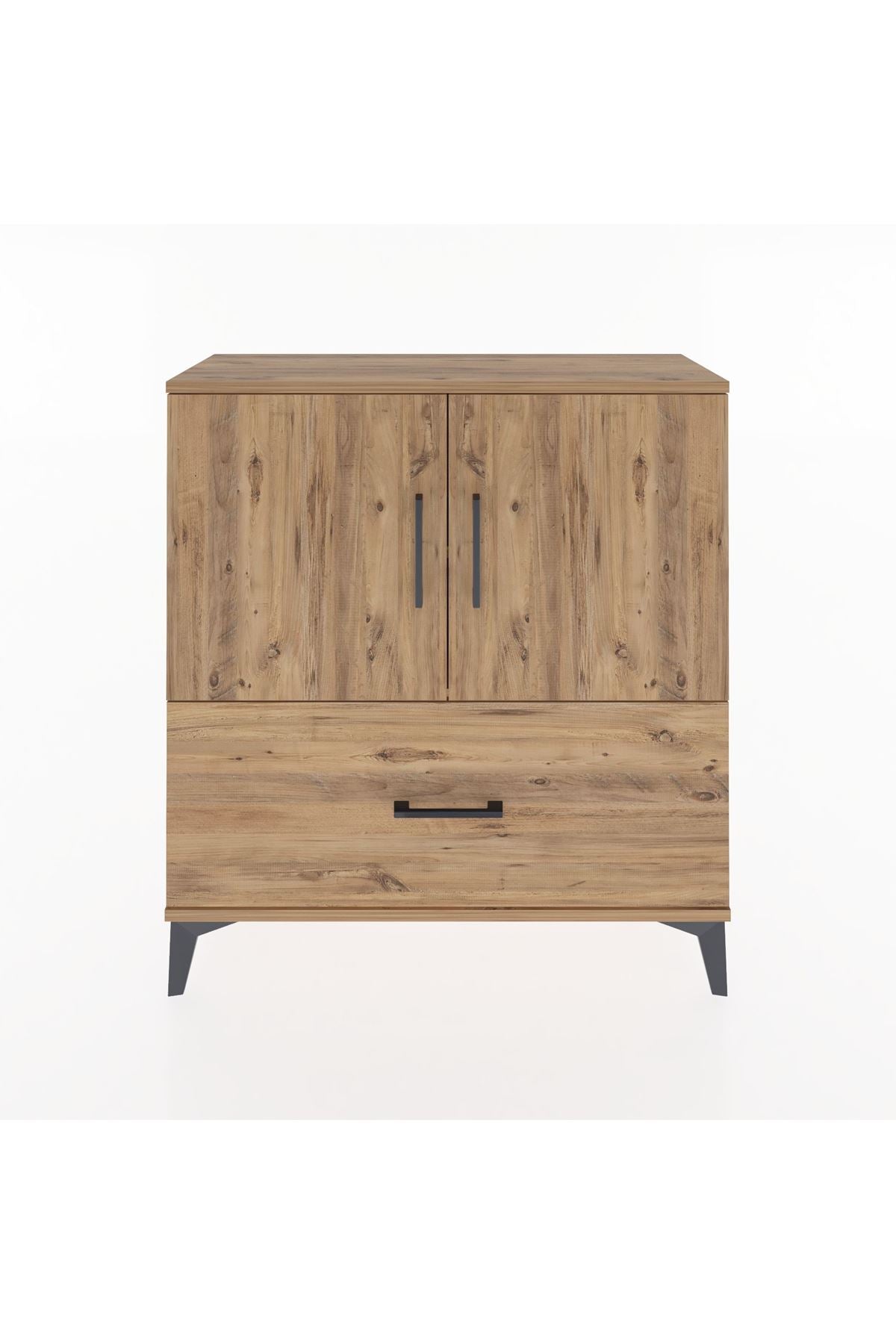 Arges Şifonyer 2 Raflı Tek Çekmeceli 2 Kapaklı 88x30x96 - S04M069V9A