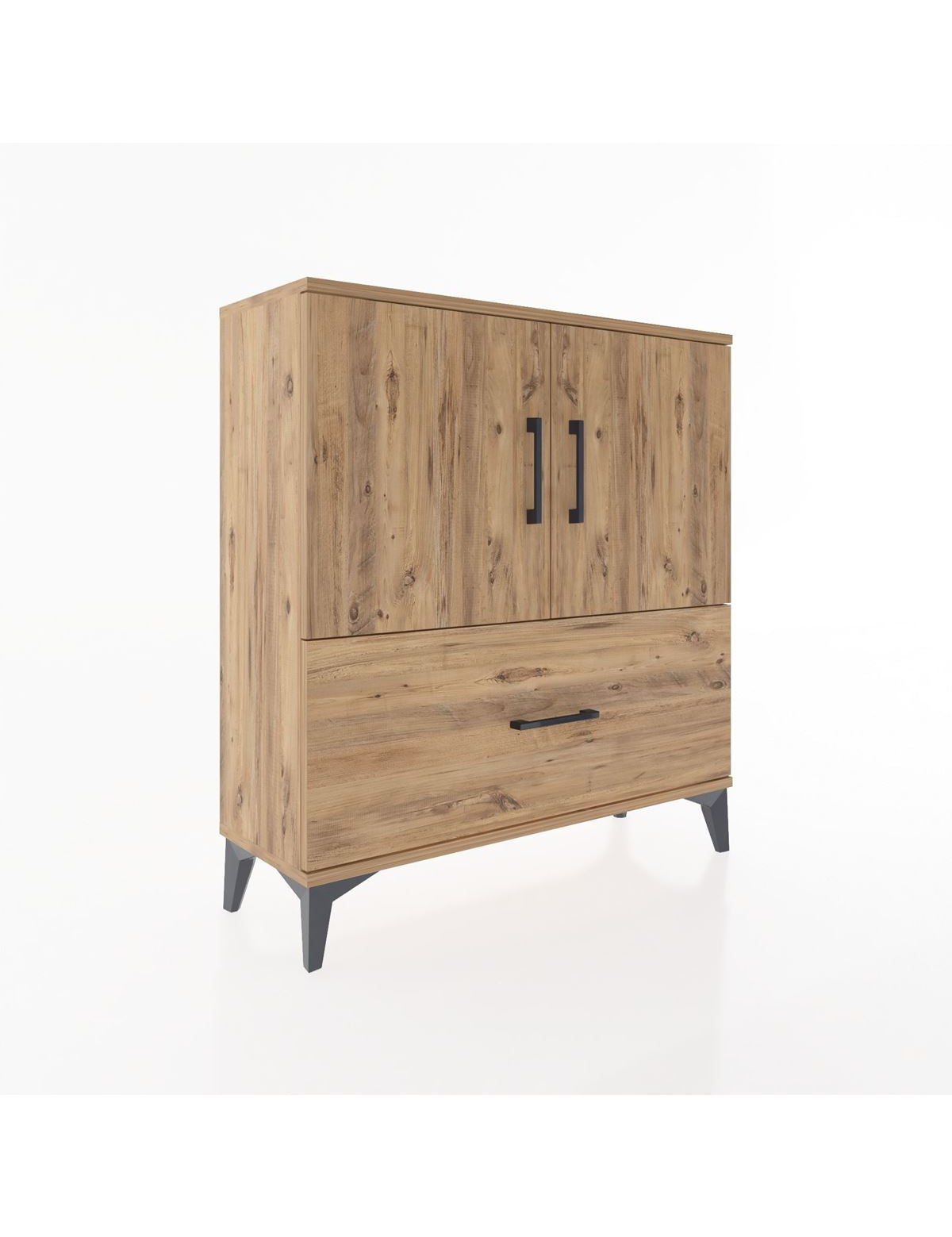 Arges Şifonyer 2 Raflı Tek Çekmeceli 2 Kapaklı 88x30x96 - S04M069V9A