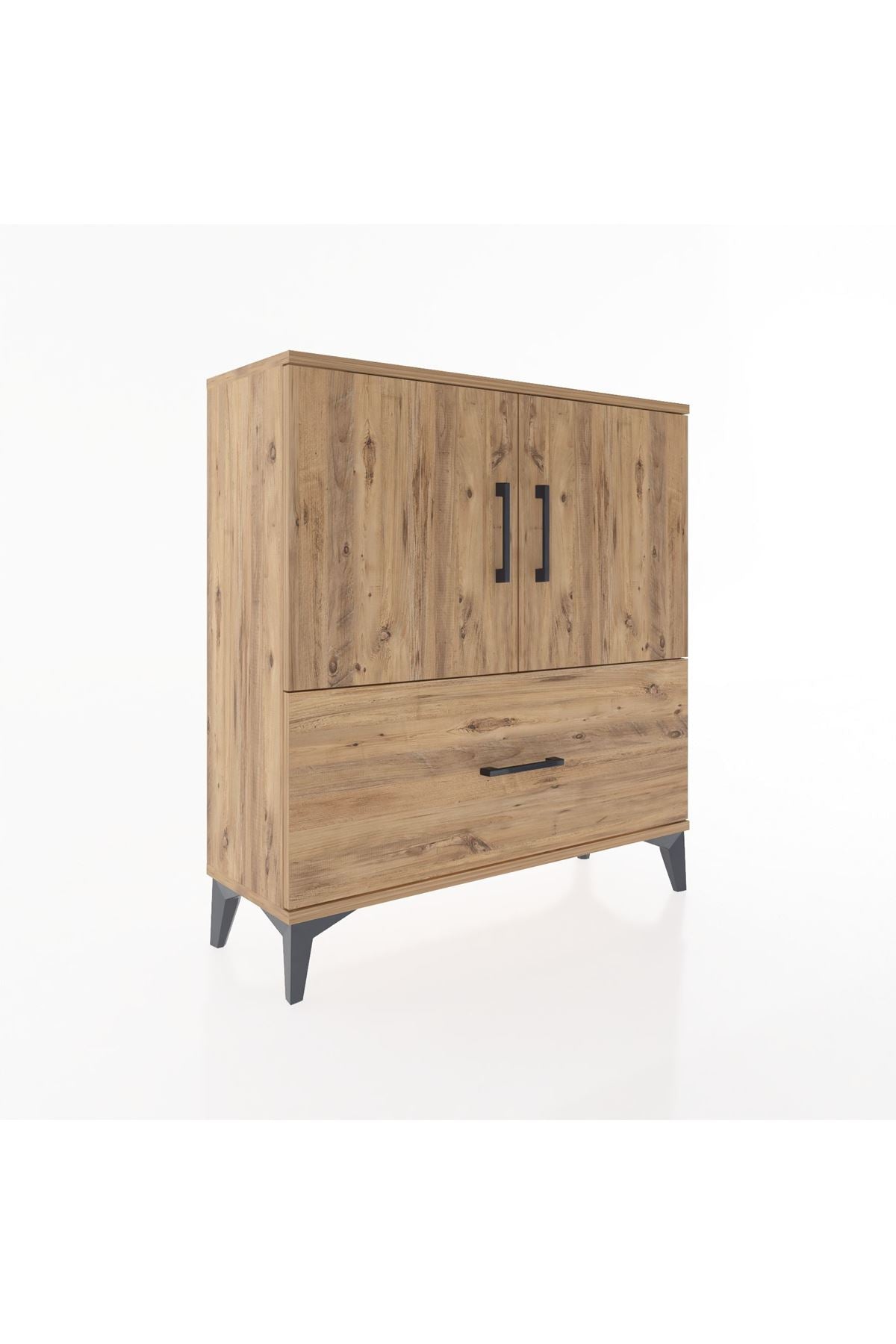 Arges Şifonyer 2 Raflı Tek Çekmeceli 2 Kapaklı 88x30x96 - S04M069V9A