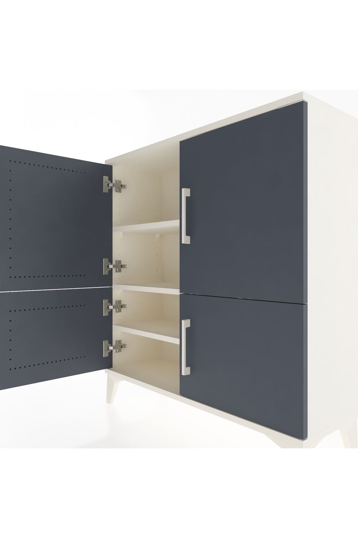 Arges Şifonyer 3 Raflı 4 Kapaklı 88x30x96 - S04M070V2A
