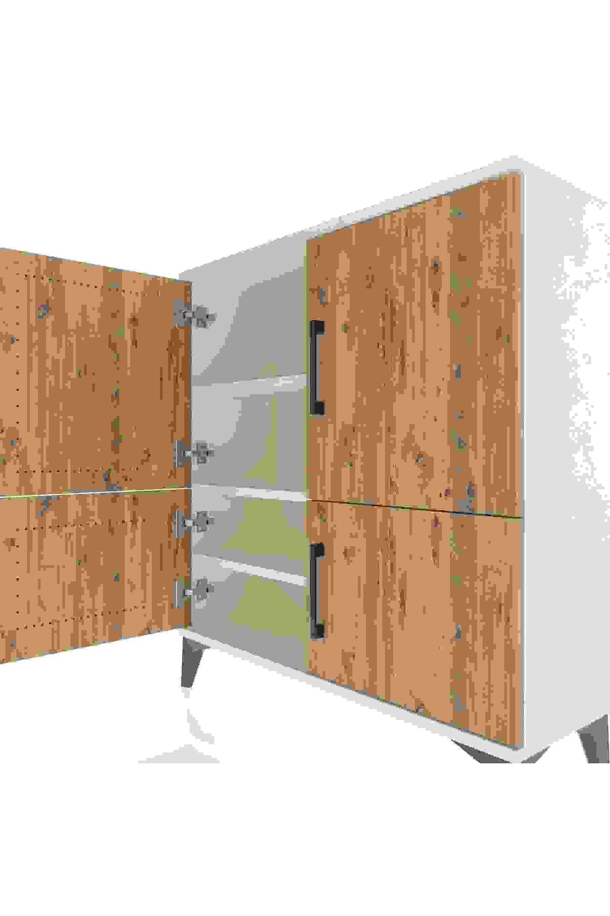 Arges Şifonyer 3 Raflı 4 Kapaklı 88x30x96 - S04M070V3A