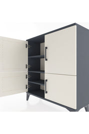 Arges Şifonyer 3 Raflı 4 Kapaklı 88x30x96 - S04M070V4A