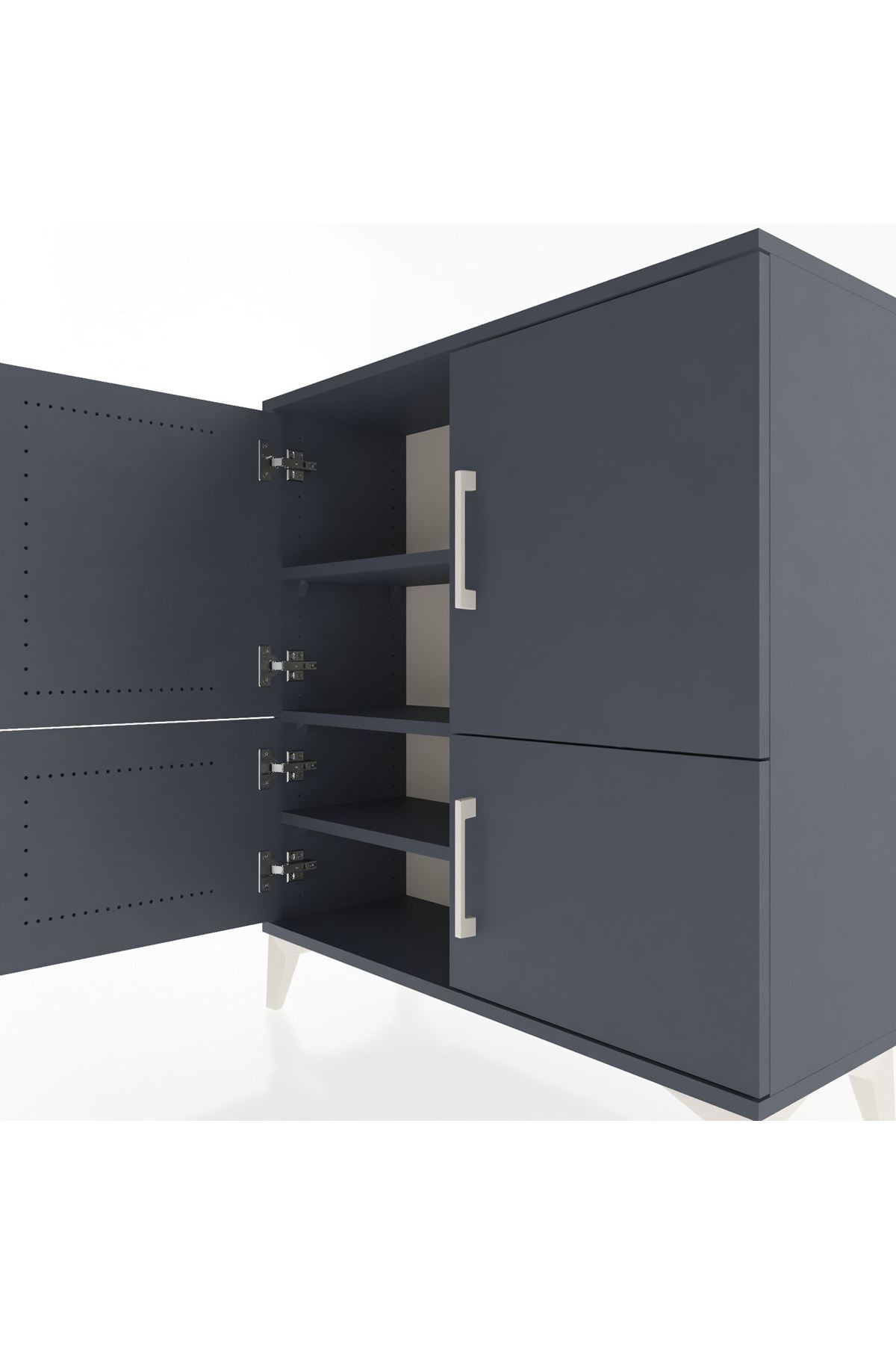 Arges Şifonyer 3 Raflı 4 Kapaklı 88x30x96 - S04M070V5A