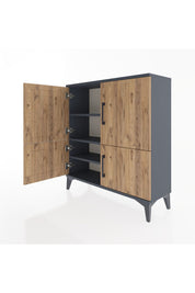 Arges Şifonyer 3 Raflı 4 Kapaklı 88x30x96 - S04M070V6A