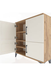 Arges Şifonyer 3 Raflı 4 Kapaklı 88x30x96 - S04M070V7A