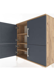 Arges Şifonyer 3 Raflı 4 Kapaklı 88x30x96 - S04M070V8A