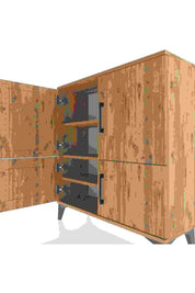 Arges Şifonyer 3 Raflı 4 Kapaklı 88x30x96 - S04M070V9A