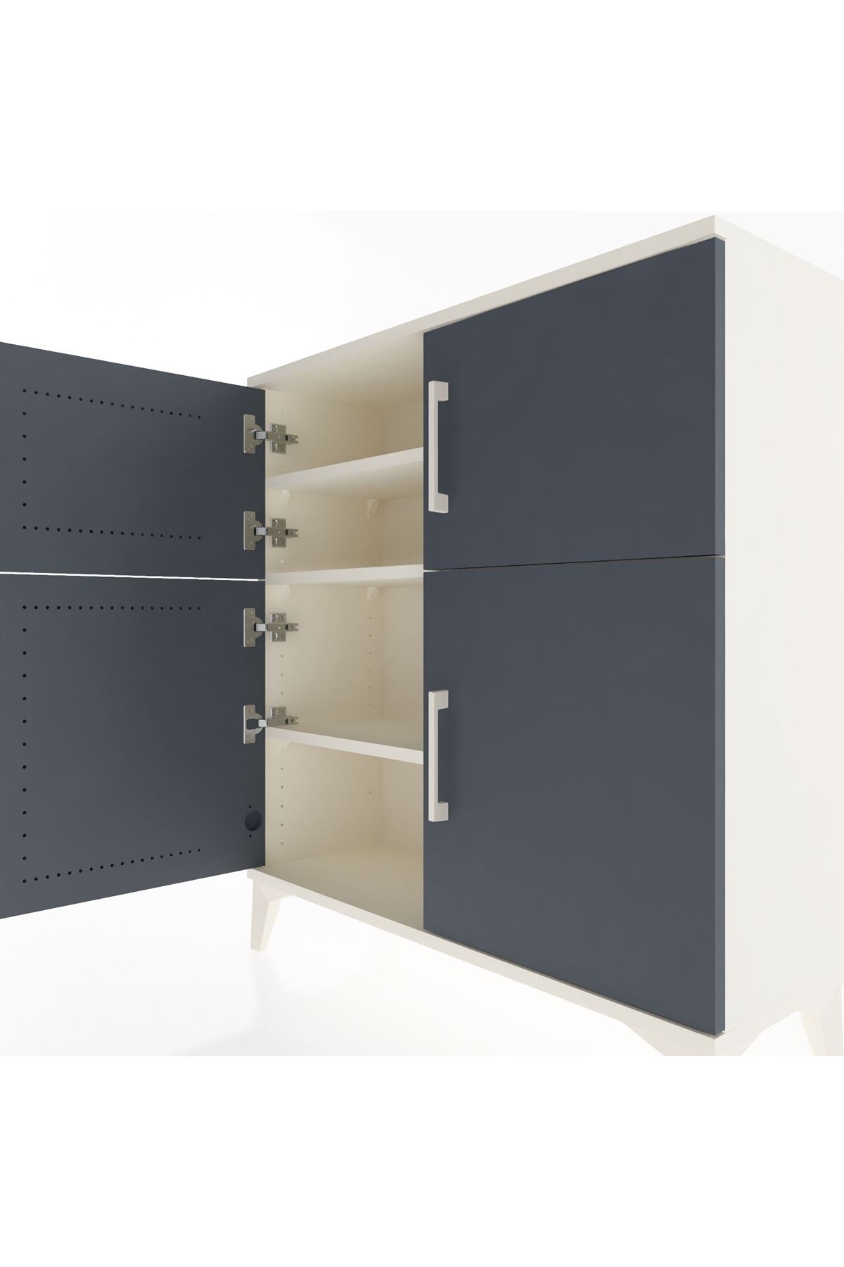 Arges Şifonyer 3 Raflı 4 Kapaklı 88x30x96 - S04M071V2A