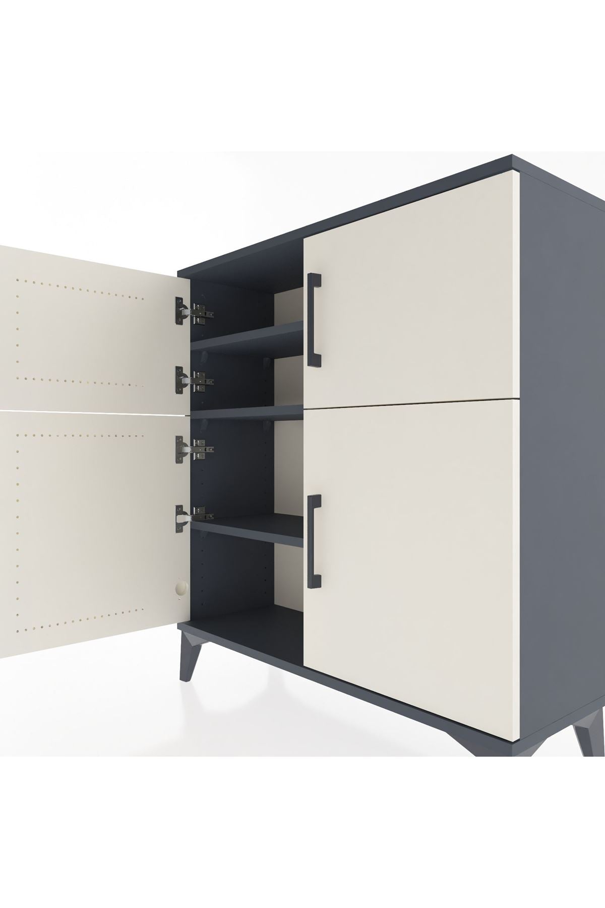 Arges Şifonyer 3 Raflı 4 Kapaklı 88x30x96 - S04M071V4A