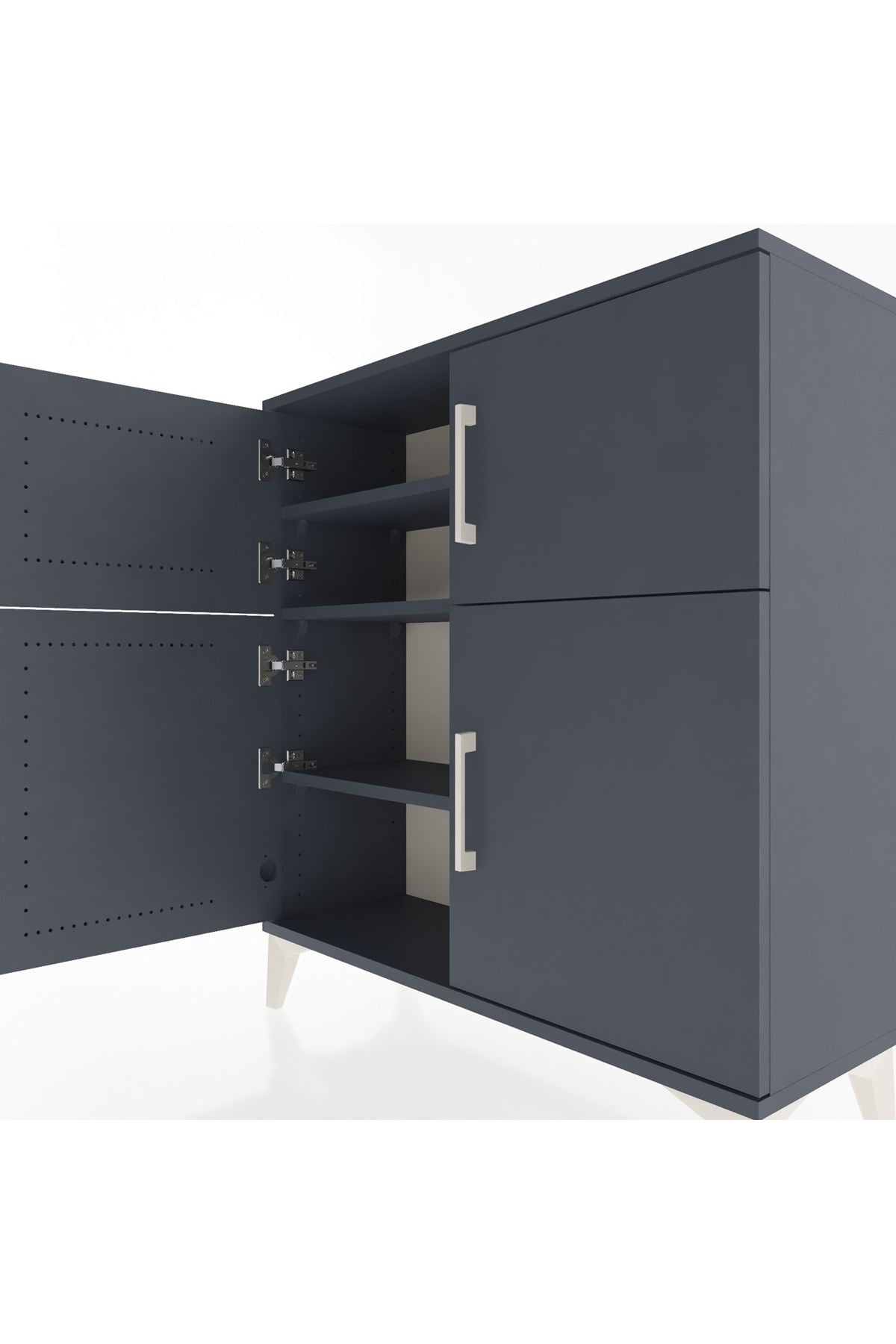 Arges Şifonyer 3 Raflı 4 Kapaklı 88x30x96 - S04M071V5A