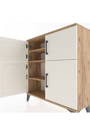 Arges Şifonyer 3 Raflı 4 Kapaklı 88x30x96 - S04M071V7A
