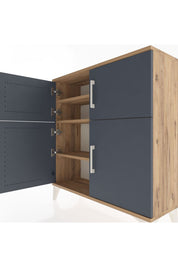 Arges Şifonyer 3 Raflı 4 Kapaklı 88x30x96 - S04M071V8A