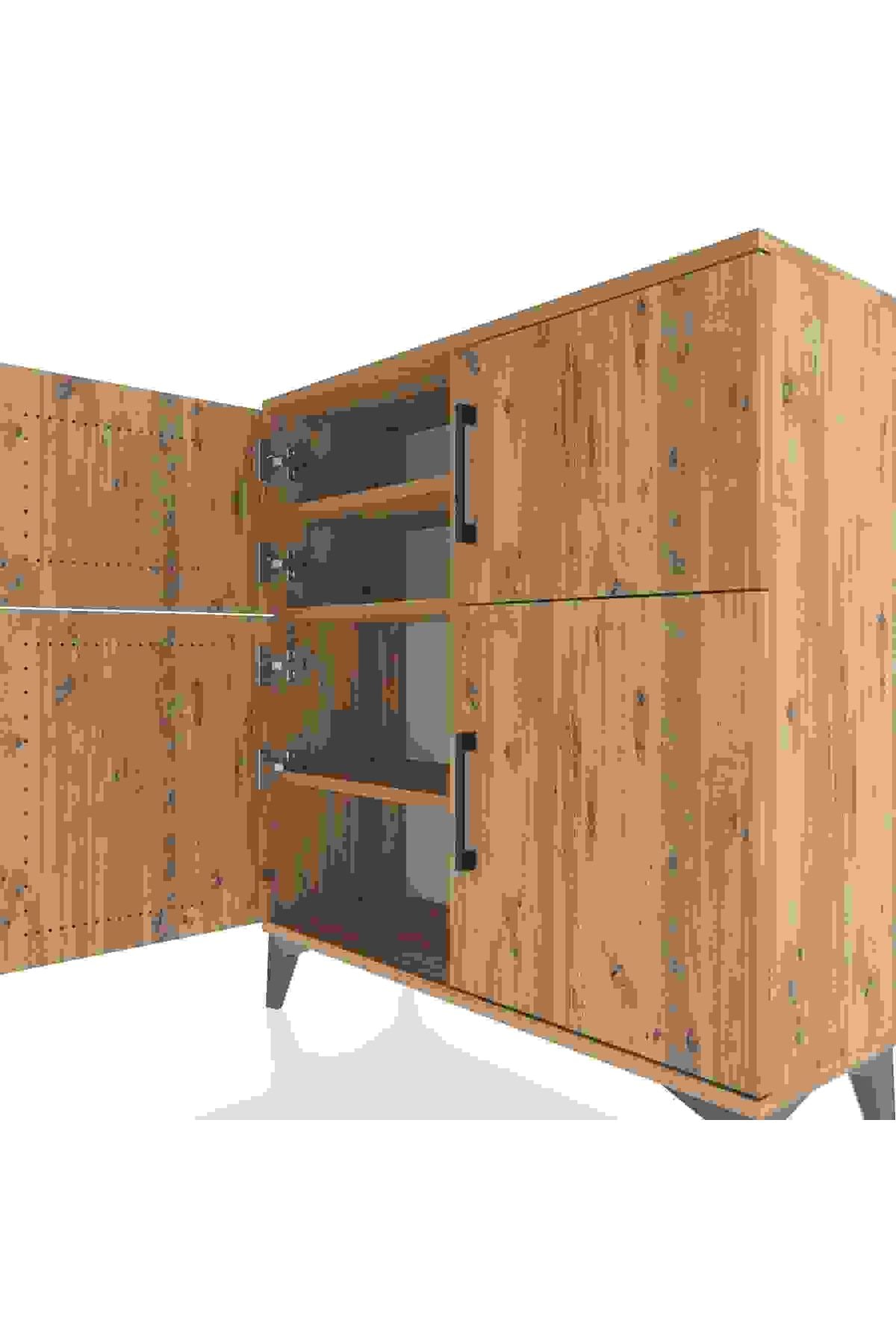 Arges Şifonyer 3 Raflı 4 Kapaklı 88x30x96 - S04M071V9A