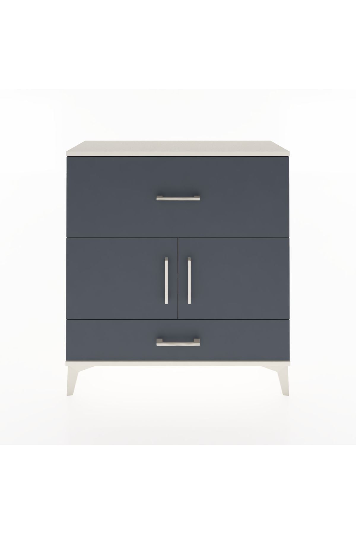 Arges Şifonyer 2 Raflı 2 Çekmeceli 2 Kapaklı 88x30x96 - S04M049V2A