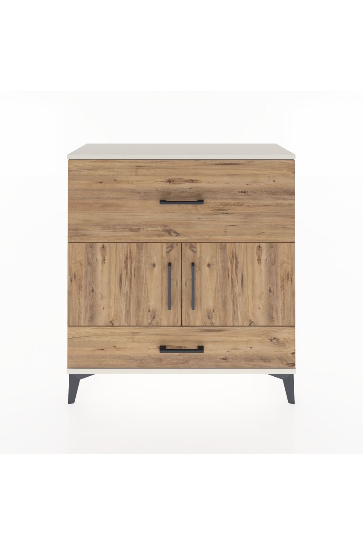 Arges Şifonyer 2 Raflı 2 Çekmeceli 2 Kapaklı 88x30x96 - S04M049V3A