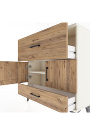 Arges Şifonyer 2 Raflı 2 Çekmeceli 2 Kapaklı 88x30x96 - S04M049V3A